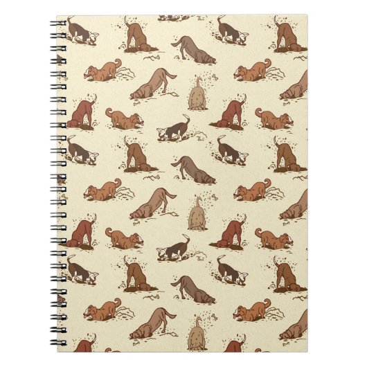 Carnet Chiens de fouille - motif de vacances de plage. (Devant)
