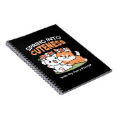 Carnet Chiens de jeu avec Flower Crowns - Fun Spring Them (Côté Droit)