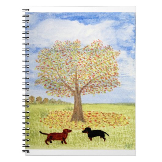 Carnet Chiens de la promenade d'automne (Devant)