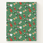 Carnet Chiens de Noël Motif Rouge Vert (Dos)