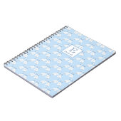 Carnet Chiens De Poterie Bleus Et Blancs De Monogramme Pr (Côté gauche)