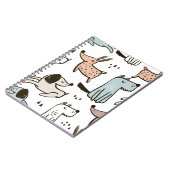 Carnet Chiens d'enfants, dessinés à la main, motif à la m (Côté gauche)