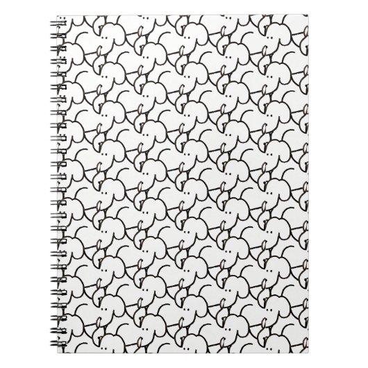 Carnet Chiens drôles de dessin animé assis (Devant)