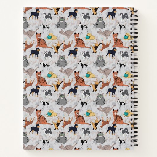 Carnet Chiens Et Chats Cutes Design Motif (Dos)