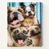 Carnet Chiens et photo d'un groupe de chats (Dos)
