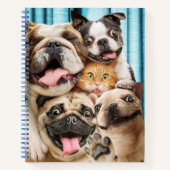 Carnet Chiens et photo d'un groupe de chats (Devant)