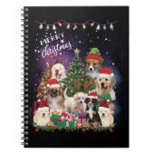 Carnet Chiens Joyeux Noël Lumière (Devant)