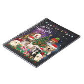 Carnet Chiens Joyeux Noël Lumière (Côté gauche)