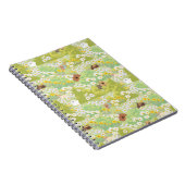 Carnet Chiens mignons avec motif sans couture de fleurs d (Côté Droit)