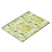 Carnet Chiens mignons avec motif sans couture de fleurs d (Côté gauche)
