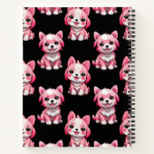 Carnet Chiens roses mignons - Noir  (Dos)