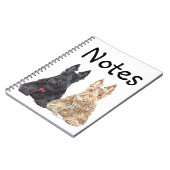 Carnet Chiens Scottie roux et noirs (Côté gauche)