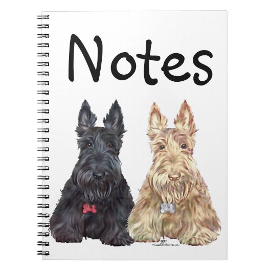 Carnet Chiens Scottie roux et noirs (Devant)