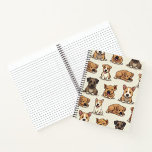 Carnet chiens se reposant