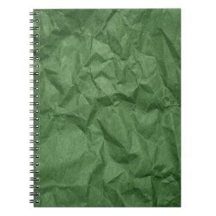 Carnet chiffonné de texture de Livre vert
