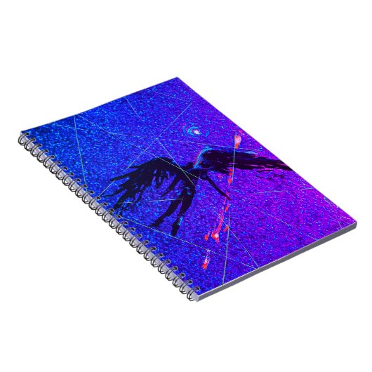 Carnet Chiffre à ailes foncées volant à travers l'espace (Côté Droit)