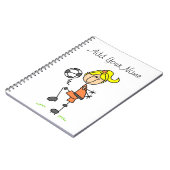 Carnet Chiffre blond cadeaux de bâton de fille de (Côté gauche)