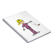 Carnet Chiffre femelle blond infirmière de bâton (Côté Droit)