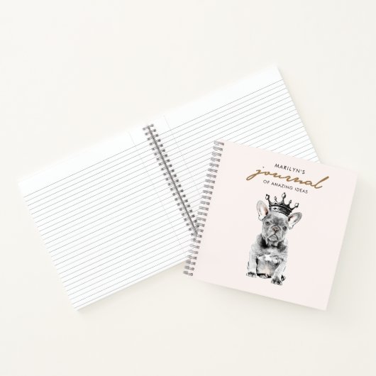 Carnet Chiffre français chic Frenchie Royal (Intérieur)