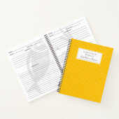 Carnet Chiffre simple été jaune Recette personnalisée (Intérieur)