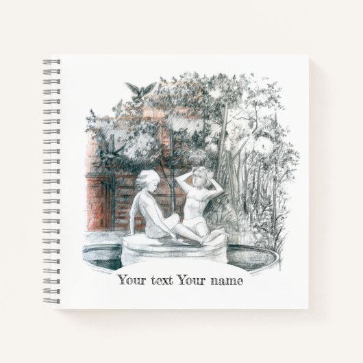 Carnet Chiffres blancs des filles de la fontaine de la vi (Devant)