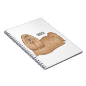 Carnet Chih tzu long cheveux dessin de chien (Côté Droit)