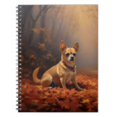 Carnet Chihuahua à l'automne Leaves automne Inspire (Devant)