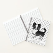 Carnet Chihuahua à long manteau noir et blanc & Texte (Intérieur)