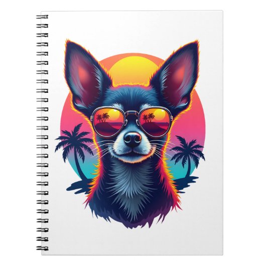 Carnet Chihuahua Abstract Painting Colour Cute Dog Cop (Devant)