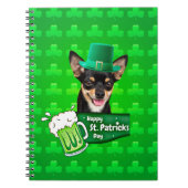 Carnet Chihuahua Chien Chiot Chiot St. Patrick's Day Clov (Devant)