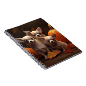 Carnet Chihuahua Chiot Automne Citrouille de plaisir (Côté Droit)