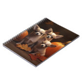 Carnet Chihuahua Chiot Automne Citrouille de plaisir (Côté gauche)