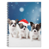 Carnet Chihuahua Chiuppies mignonnes avec Noël du Père No (Devant)