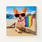 Carnet Chihuahua Dog à la plage (Dos)
