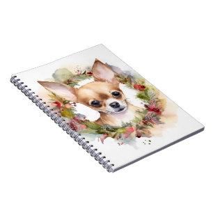 Carnet Chihuahua Fête de la couronne de Noël Coupe