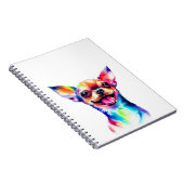 Carnet Chihuahua Lover | Chihuahua Chig art coloré (Côté Droit)