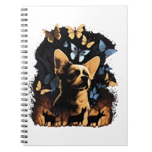 Carnet Chihuahua Papillon mignon Chien Nature Femmes