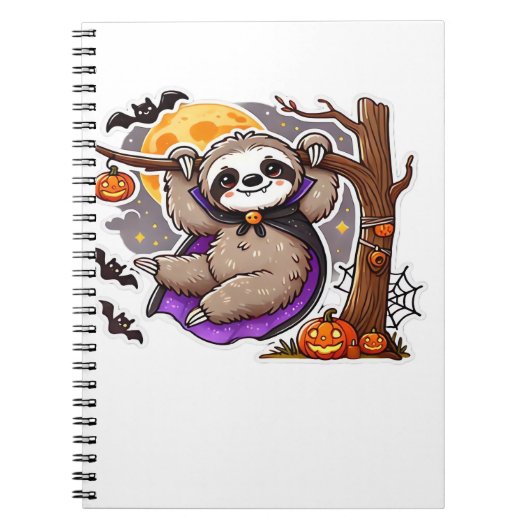 Carnet Chill Thrills Halloween Sloth T-Shirt surdimension (Devant)