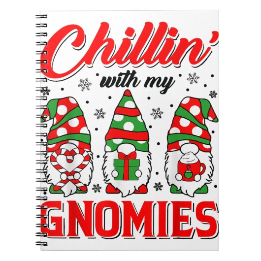 Carnet Chillin Avec Mes Gnomes Noël Santa Hat Gnome (Devant)