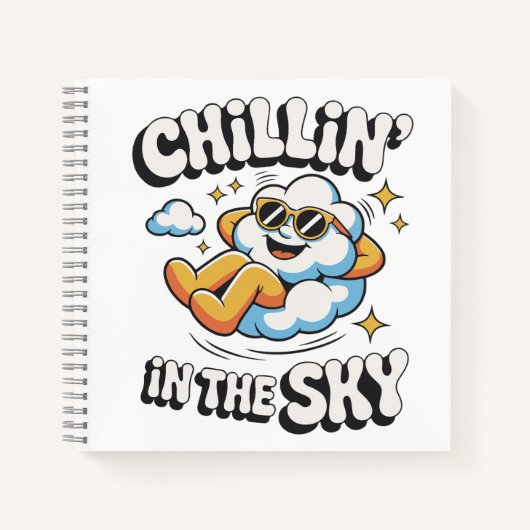 Carnet Chillin' in the Sky - Fun Cloud Design Spiral (Devant)