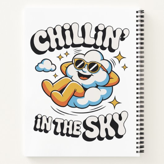 Carnet Chillin' in the Sky - Fun Cloud Design Spiral (Dos)