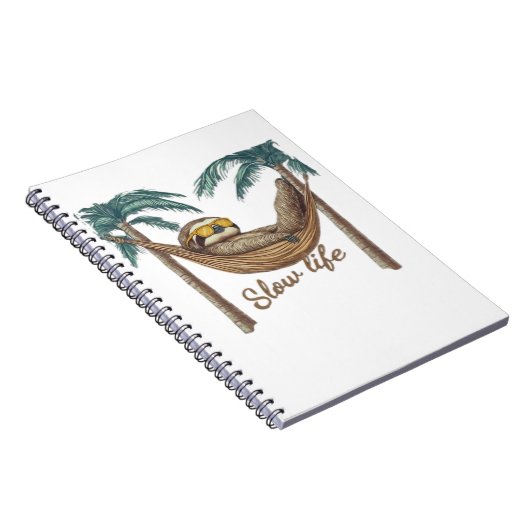 Carnet Chillin' Sloth dans un hamac T-shirt surdimensionn (Côté Droit)