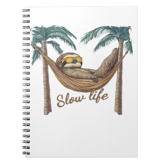Carnet Chillin' Sloth dans un hamac T-shirt surdimensionn (Devant)