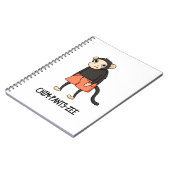 Carnet Chim-Pantalon-Zee Chimpanzé Drôle Singe Jeu de Mot (Côté gauche)