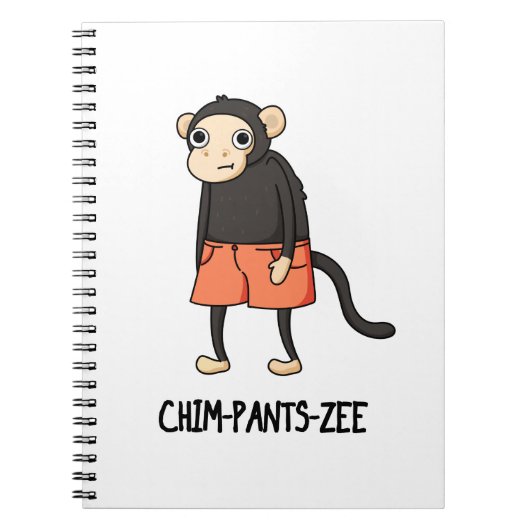 Carnet Chim-Pantalon-Zee Chimpanzé Singe Rigolo Pun (Devant)
