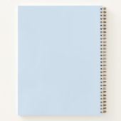 Carnet Chimie Bleu Clair Nom Personnalisé Objet (Dos)
