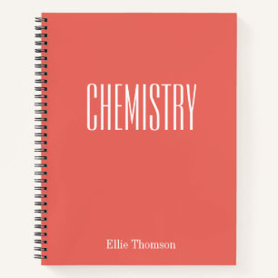 Carnet Chimie Corail blanc et papier lin