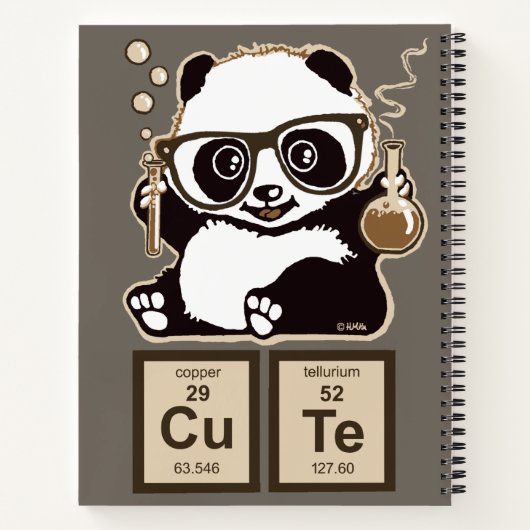 Carnet Chimie panda découvert mignon (Dos)