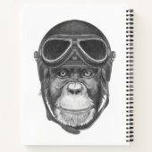 Carnet Chimpanzé du casque vintage (Dos)