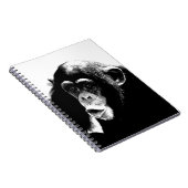 Carnet Chimpanzé noir blanc (Côté Droit)
